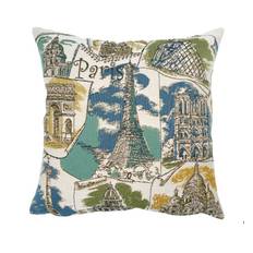 Poulin Design Paris Pude 45x45 cm - Paris Mon Amour Bleu