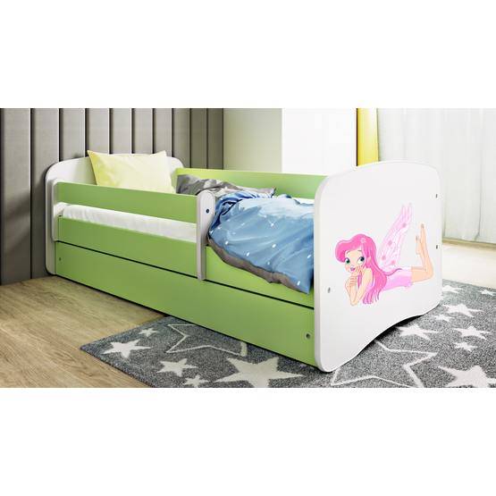 Kocot Kids Barnsäng - Babydreams Grön - Fairy With Wings 140x70 Cm