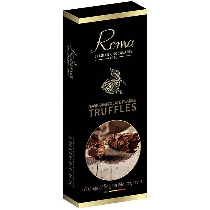 Fyldt chokolade med marcipan - 4 stk i æske fra Walldelux.dk
