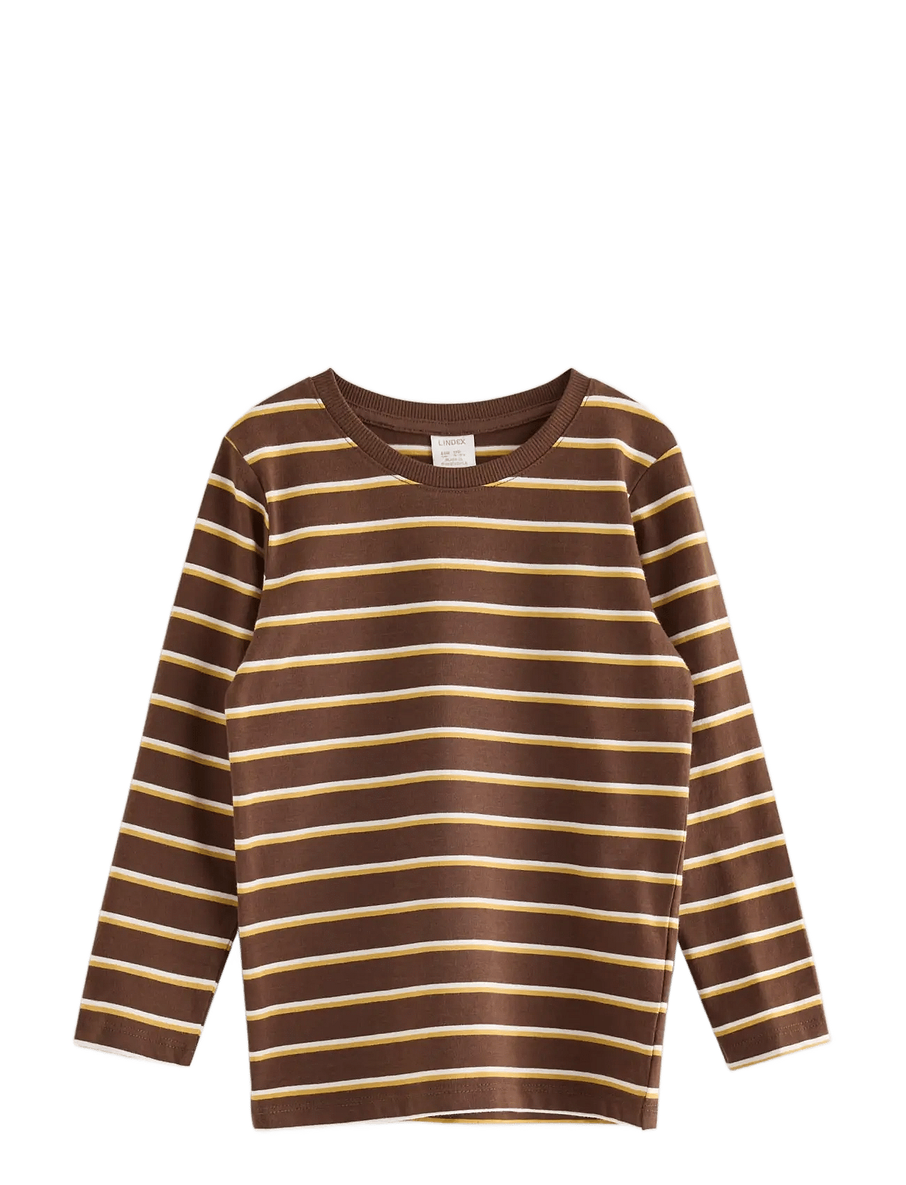 Lindex Striped Long-Sleeved Top - Brown - 116