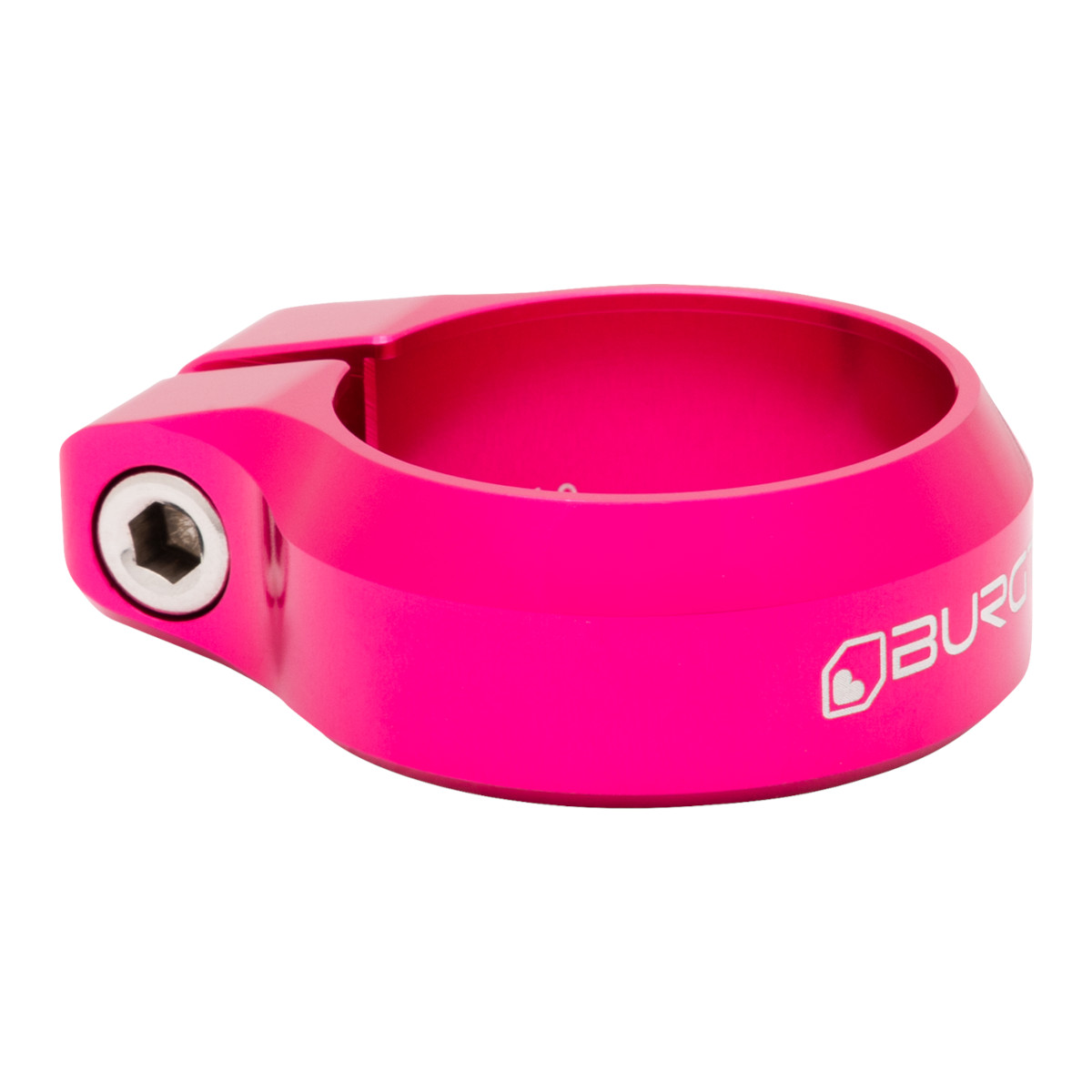 Burgtec Seat Clamp 34.9MM DIAMETER TOXIC BARBIE PINK.