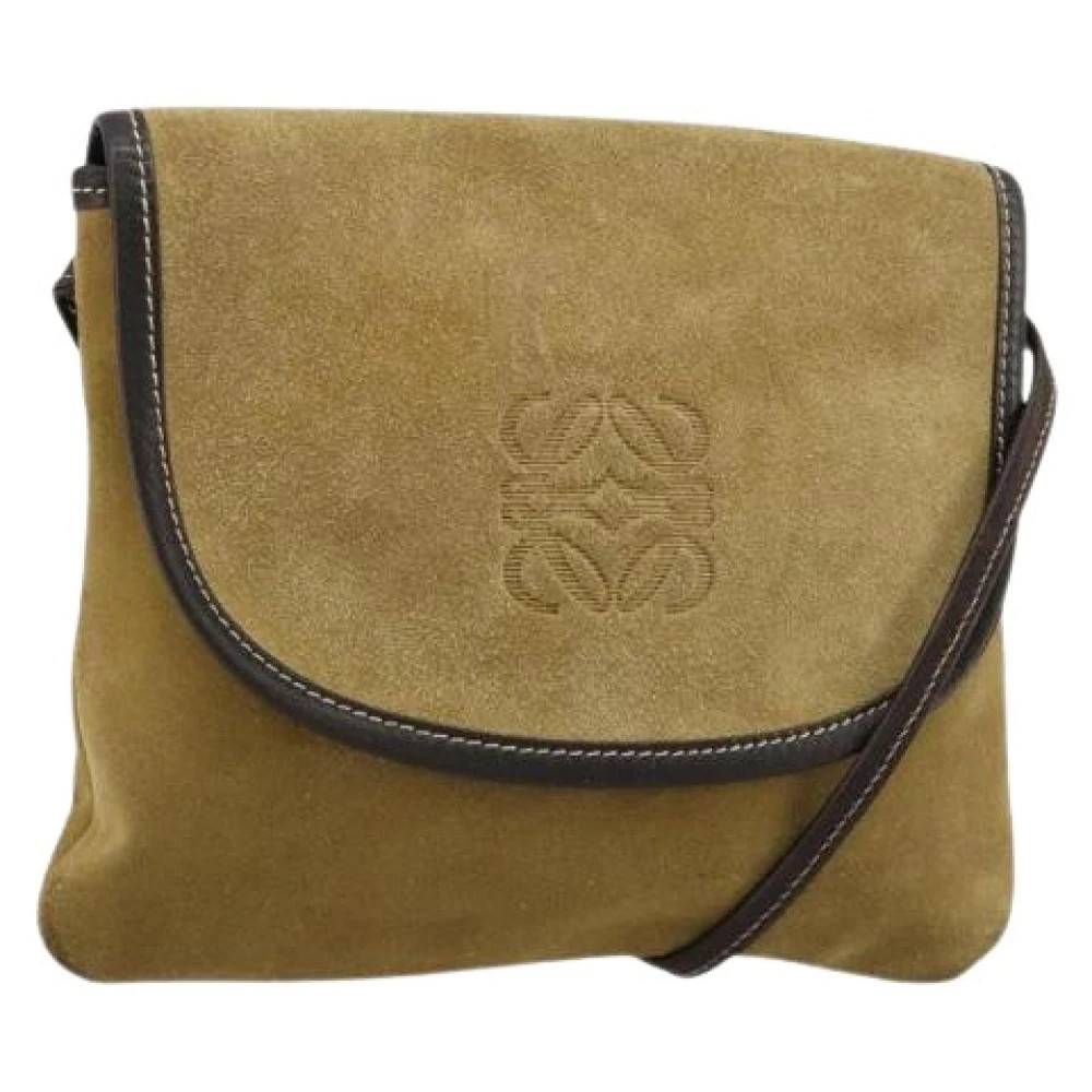 Loewe Pre-owned - Pre-owned Axelremsväska Vintage - Dam - ONE Size - Mocka