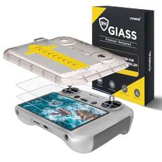 CYNOVA DJI Mini 4 Pro Displayschutzfolie für DJI RC2, [Auto Alignment Kit] DJI RC/DJI RC 2 Controller HD gehärtetes Glas 9H Härte für DJI Air 3/ DJI flip/Mini 3 Pro Drohnenzubehör (2 Stück)