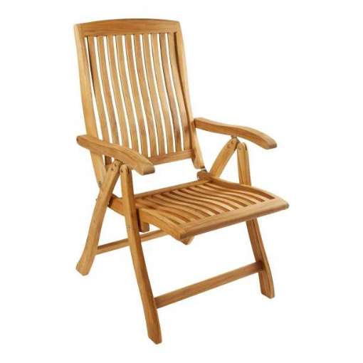 Skovlund Boston - 5- positioner foldestol i teak | Møbelsalg.dk