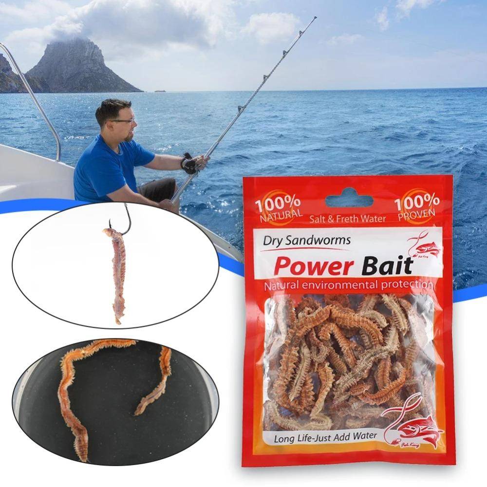 10g Mjuk Konstgjord Sandmask Fiskeagn Livslik Torra Maskar Bärbar Saltvatten Sötvatten Havsfiske Fodrare Fisketillbehör white
