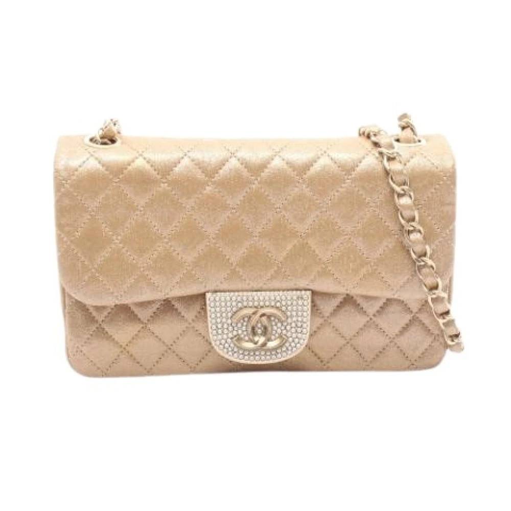 Chanel Vintage Pre-owned Vintage Skuldertaske - Vintage - Dame - Beige - ONE SIZE - Uld