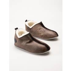 Shepherd - Henrik - Mörkbruna slip on fårskinnstofflor storlek 41 - Oiled Antique (41)