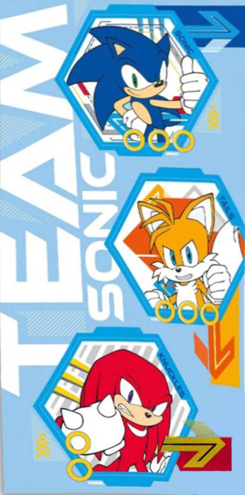 Sonic the Hedgehog Team Sonic badhandduk, strandhandduk 70x140 cm