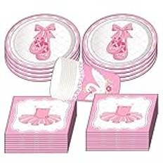 SUNSK Festservis Party Tableware Porslin Set Innehåller Papperstallrikar Servetter Pappersmuggar För Födelsedag Bröllop Födelse Dop Party 36 stycken
