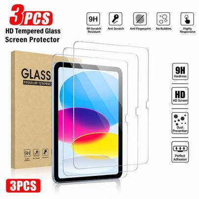 3-pack HD härdat glasskydd för skärm, 9H hårdhet, reptåligt, fingeravtrycksavvisande, bubbelfritt, enkel installation, full täckning, HD klar skyddsfi - 3 st (Multi-size)