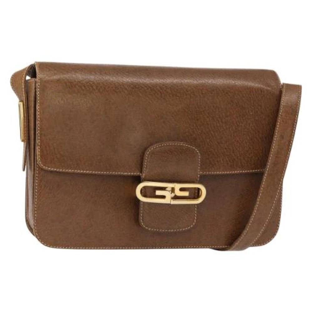 Gucci Vintage Pre-owned Læder Skuldertaske - Vintage - Dame - Brun - ONE SIZE - Uld