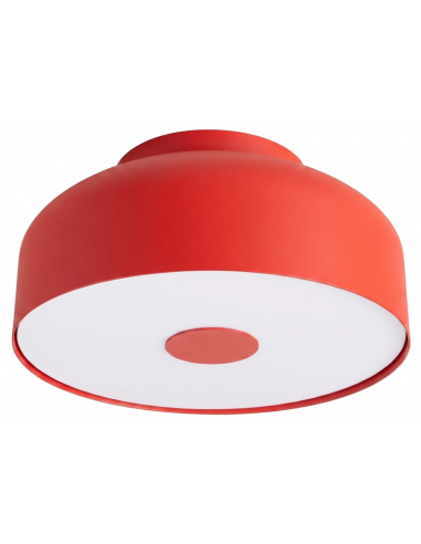 OMIQ Plafond i stål og PVC Ø30 cm 4 x E27 - Rød