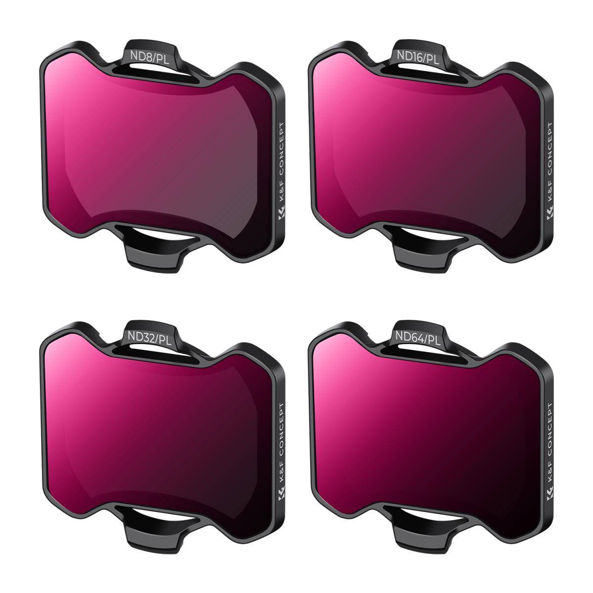 KENTFAITH ND/PL Filter Set Compatible with DJI Avata 2, 4 Pack ND8/PL ND16/PL ND32/PL ND64/PL Polarizer Neutral Density Drone Lens Accessories,Multi Coated/HD Optical Glass/Gimbal Safe
