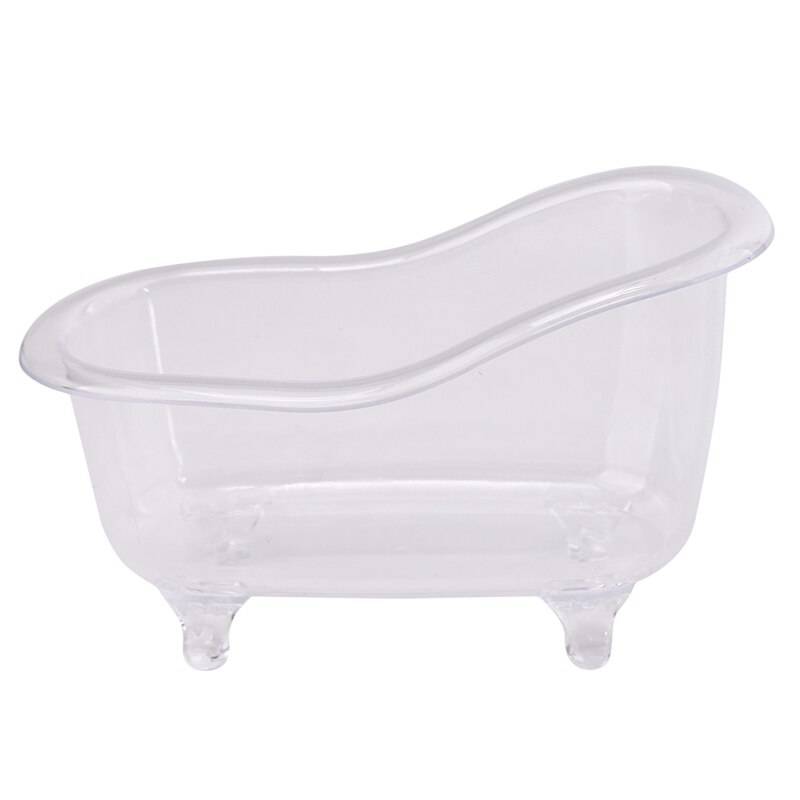 Sminkorganisatör Mini Badkar Plast - transparent
