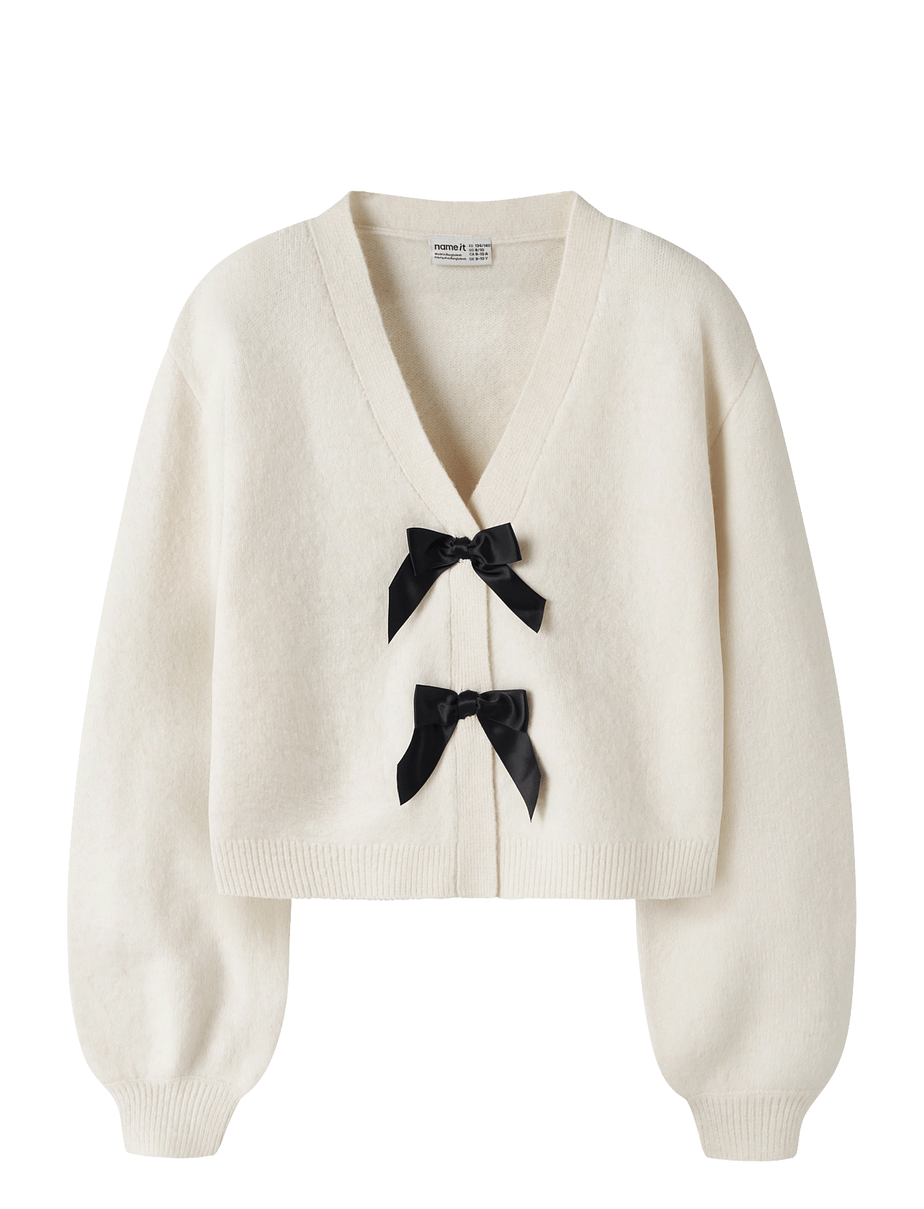 name it Nkfrina Ls Knit Card Noos - Cream - 122-128