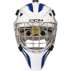 CCM Målvaktsmask Axis F5 Certified Cat-Eye Dekal Jr White/Royal - Vit/Royal Blå