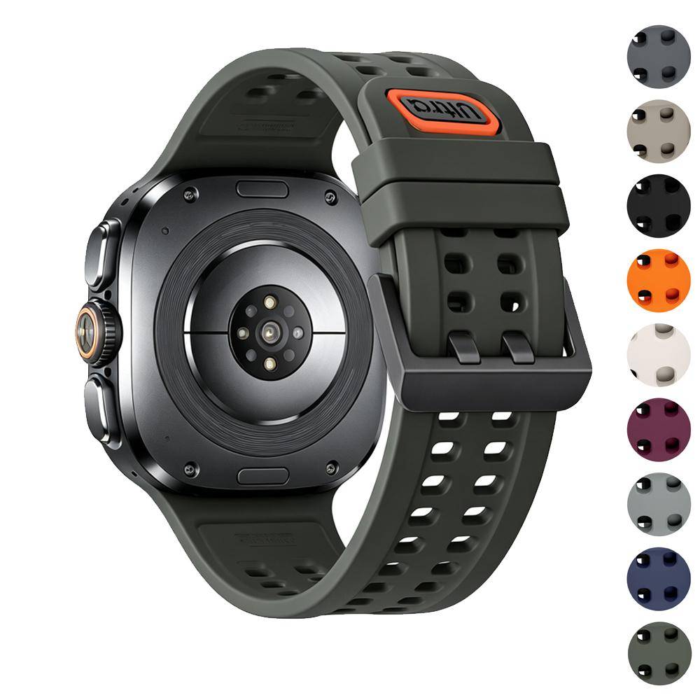 Original 1:1 Silikonband för Samsung Galaxy Watch Ultra 2 Rem 47mm Sport Ersättningsarmband correa Galaxy Watch 2026 Ultra orange