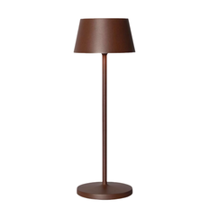 Opladelig LED bordlampe - Brun, touch dæmpbar, IP54 - Dæmpbar : Dæmpbar, Kulør : Varm