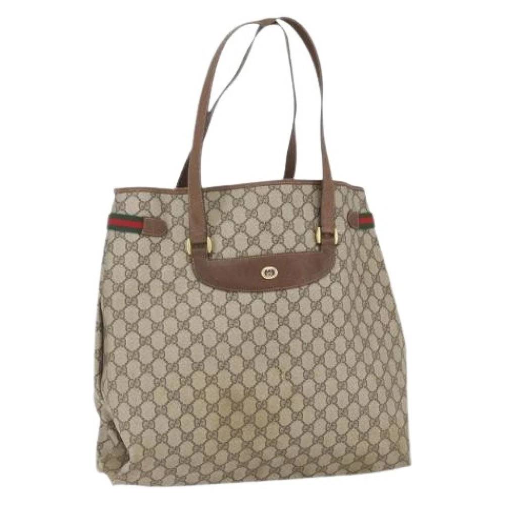 Gucci Vintage Pre-owned Vintage Plast Tote Taske - Vintage - Dame - Beige - ONE SIZE - Uld