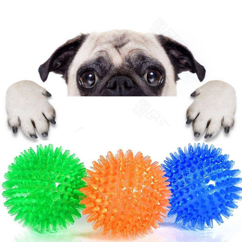 Leksaker För Golden Retriever Stora Hundar Hundleksaker Spikiga Bollar Hundbollar Igelkottboll Interaktiva Leksaker röd