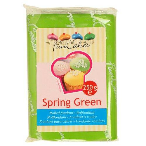 Funcakes fondant, lysegrøn / Spring Green, 1 kg (4 x 250g).
