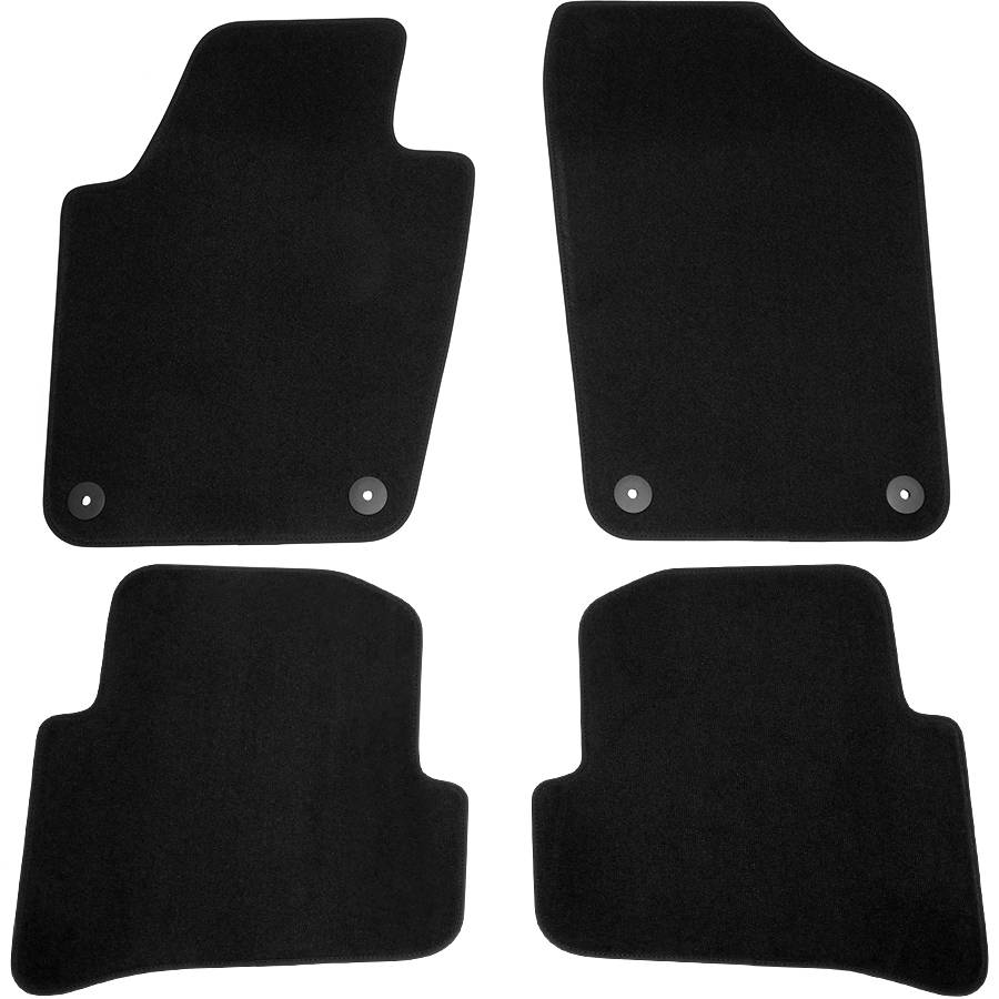 Bilmattor i velour passar till VW Polo 6R 2010 4 delar
