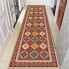 Klassisk röd vintage lång hallmatta för entré, trappor, hall, finns i olika längder från 1 m till 6 m, perfekt för att lägga till stil och skydd till ditt utrymme.