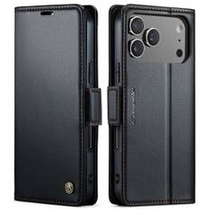 CaseMe iPhone 17 Pro Max Slimmat RFID-plånboksfodral, Svart