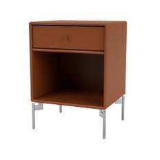 Montana Dream sängbord hazelnut 146, kromben - Brun