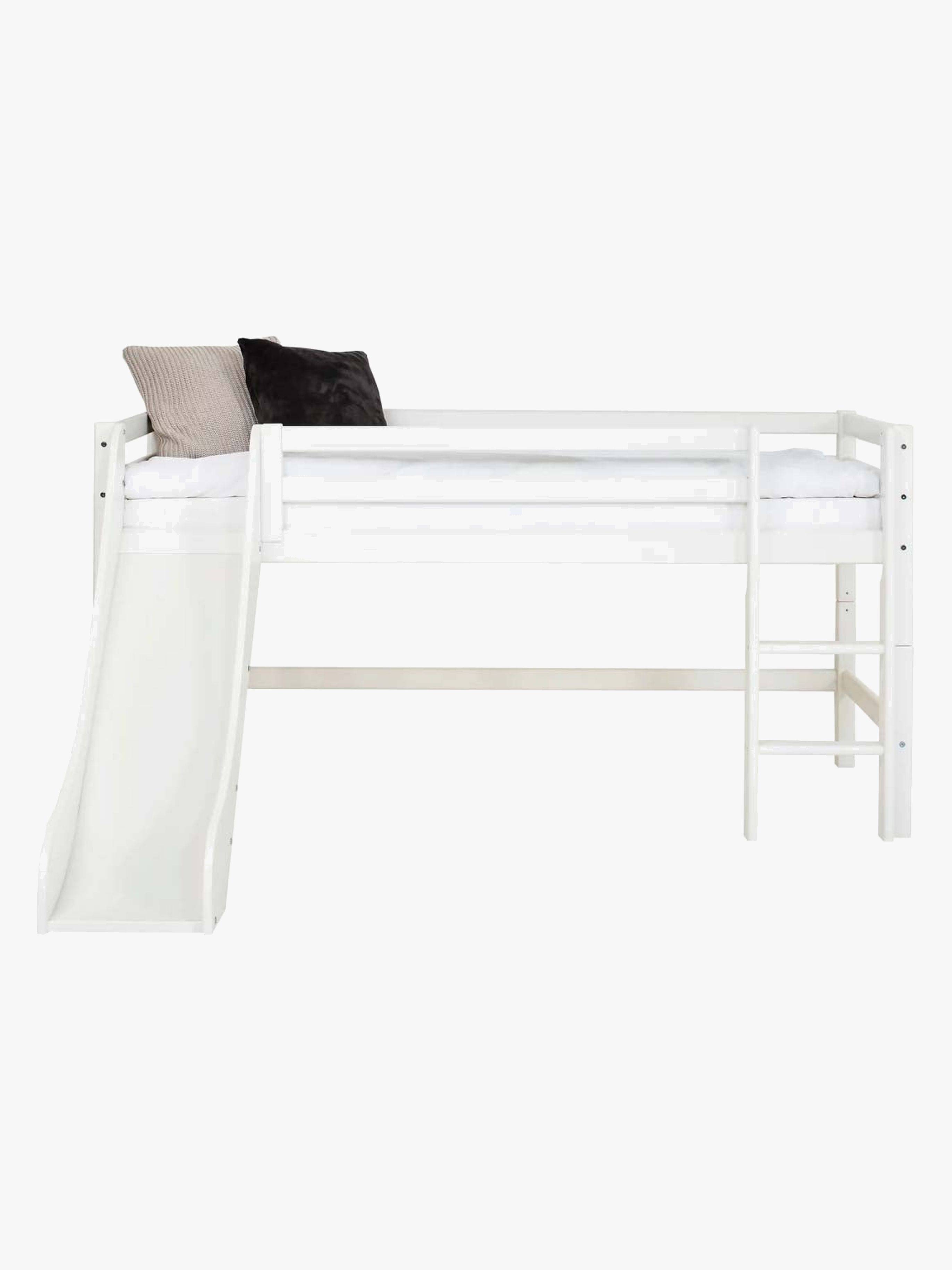 Hoppekids ECO Dream Halvhög Loftsäng med Rutschkana och Stege 70x170, Vit