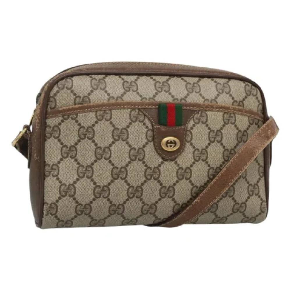 Gucci Vintage Pre-owned Laeder gucci-tasker - Vintage - Dame - Beige - ONE SIZE - Uld