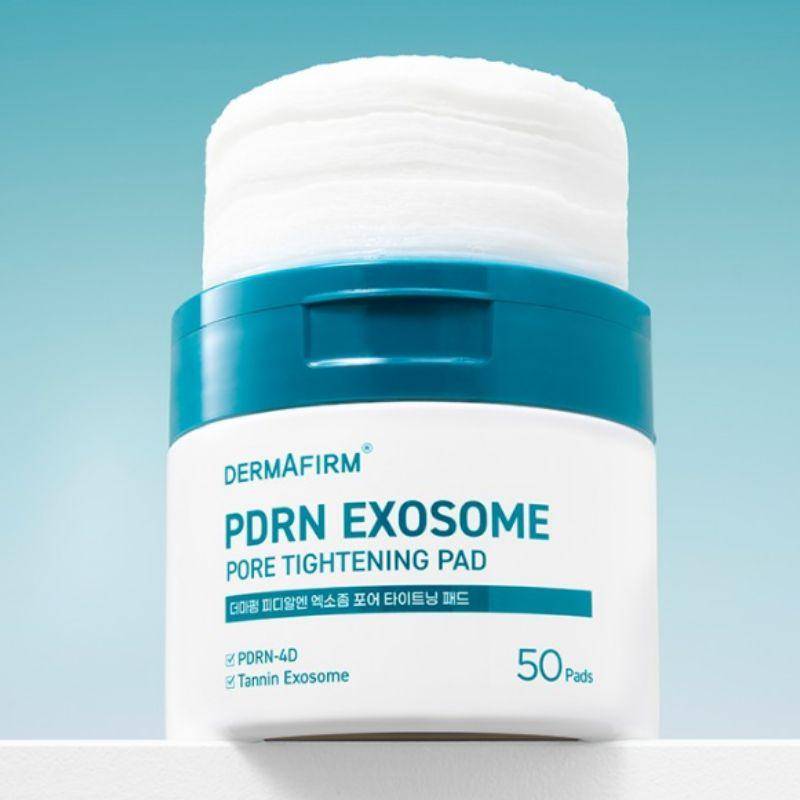 DERMAFIRM PDRN Exosome Porsammandragande Pad 175 ml / 50 Pads – Porsammandragande och Uppstramande Toner Pads white