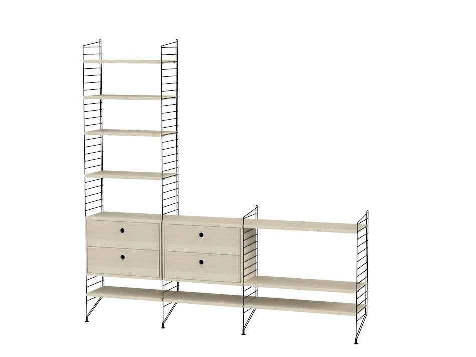 Reol, Living room J fra String Sort - ask - Jacobsen Plus