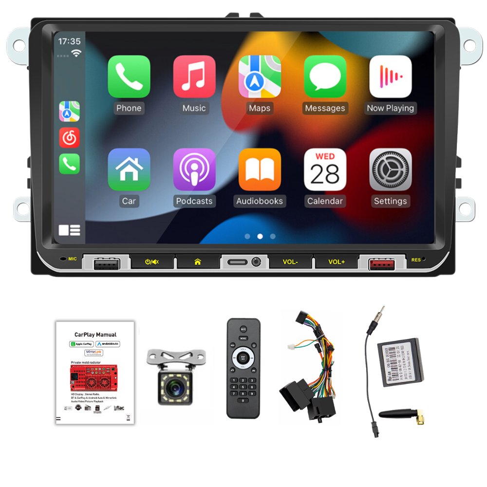 Autoradio 9'' kit til Seat/Skoda/VW - CarvillZ F9093W - Trådløs Apple Carplay & Android Auto
