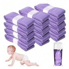 10 st. lila blöjpåsar, passar Twist & Click, Tommee Tippee, Sangenic SimpIee, Angelcare, Genie, Munchkin och andra märken blöjhinkar, tjocka luktsäkra - Blåröd (1 st,10 st)