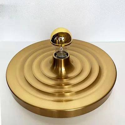 BauhausGlow Vägglampa – Elegant Vägglampa för Vardagsrum - Guld - Rynktyp / Varm Vit (2700-3500K)