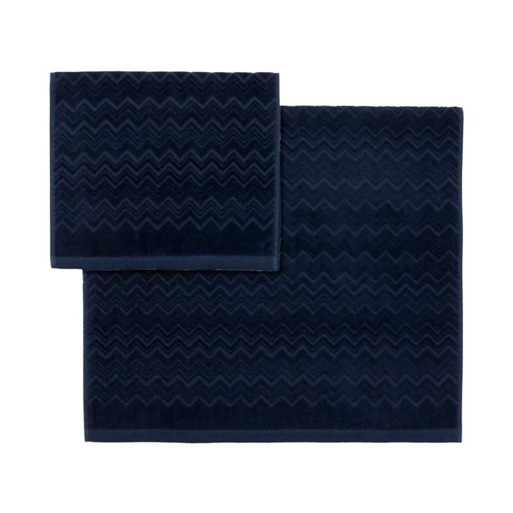 Missoni Home Chalk Håndklædesæt (2 stk.) - Home - unisex - Blå - ONE SIZE - Bomuld