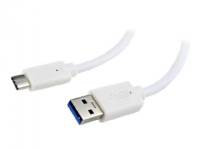 (ComputerSalg) Cablexpert - USB-kabel - USB-C (han) til USB Type A (han) - USB 3.0 - 3 A - 10 cm - formet - hvid