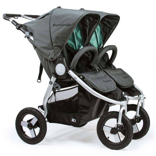 Bumbleride Indie Twin Klapvogn - dawn grey mint