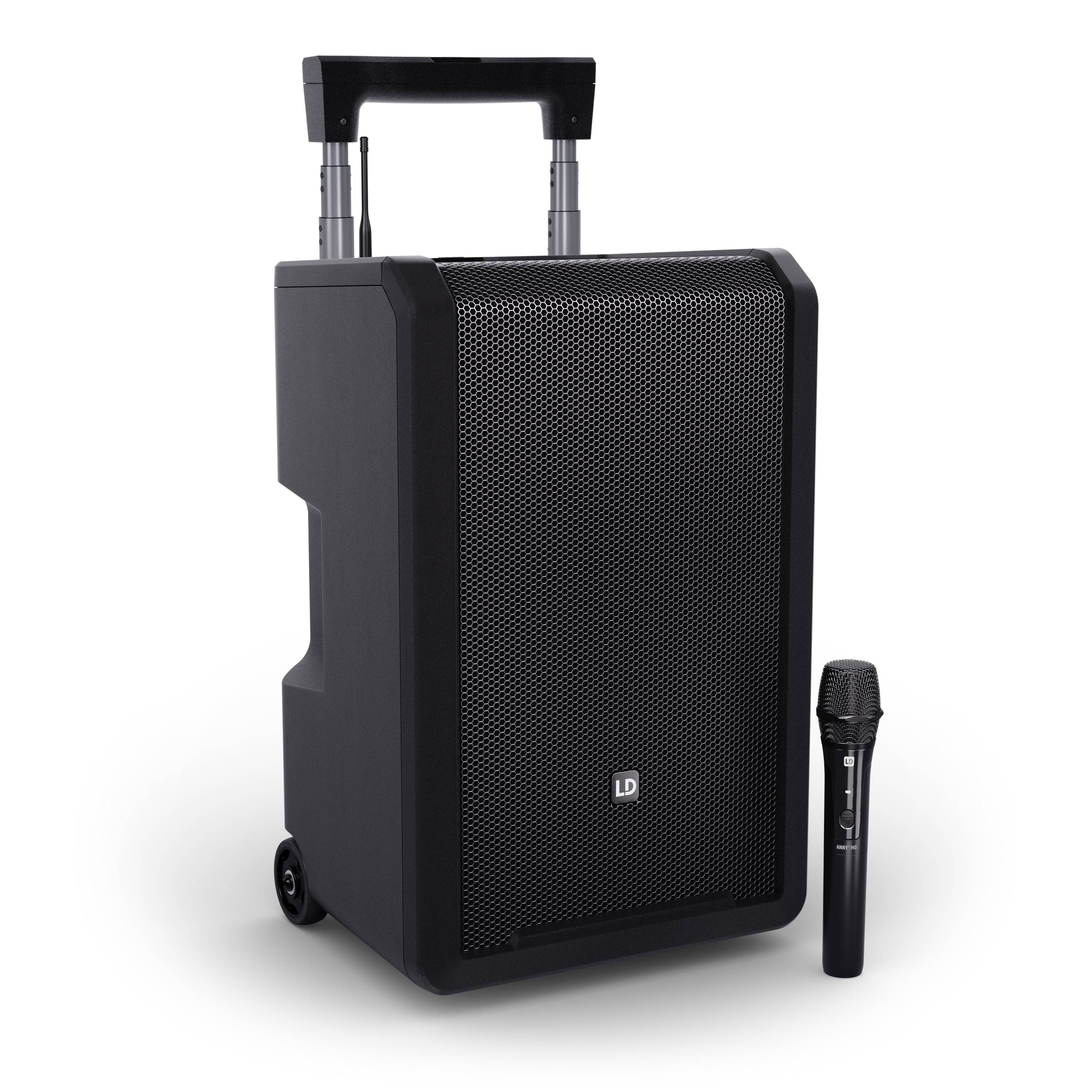 LD Systems ANNY® 10 HHD B6 - 10" bærbart batteridrevet Bluetooth® PA-system med mixer og 1x trådløs håndholdt mikrofon