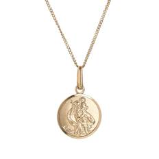 9ct Gold St Christopher and Chain