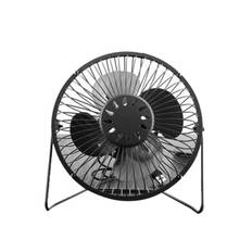 4 Inch Mini Desktop Fan USB Charging Metal Personal Small Air Circulator Cooling Fan Black svart