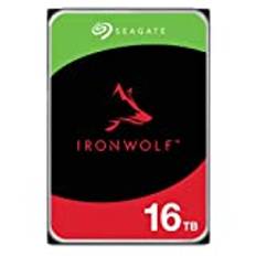Seagate IronWolf, 16TB, Intern Hårsddisk, NAS, CMR, 3,5", SATA, 6GB/s, 5900 RPM, 64 MB cache, NAS RAID, 3 års Rescue Services (ST16000VN001)