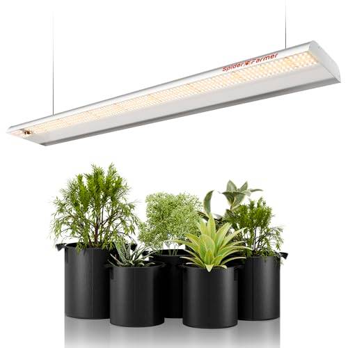 LED Pflanzenlampe Spider Farmer SF600 LED Grow Lampe Vollspektrum Grow Light Wachstumslampe für Zimmerpflanzen mit Reflektor Pflanzenleuchte Pflanzenlicht für Innen Gartenarbeit Gemüse Blume 384 LEDs