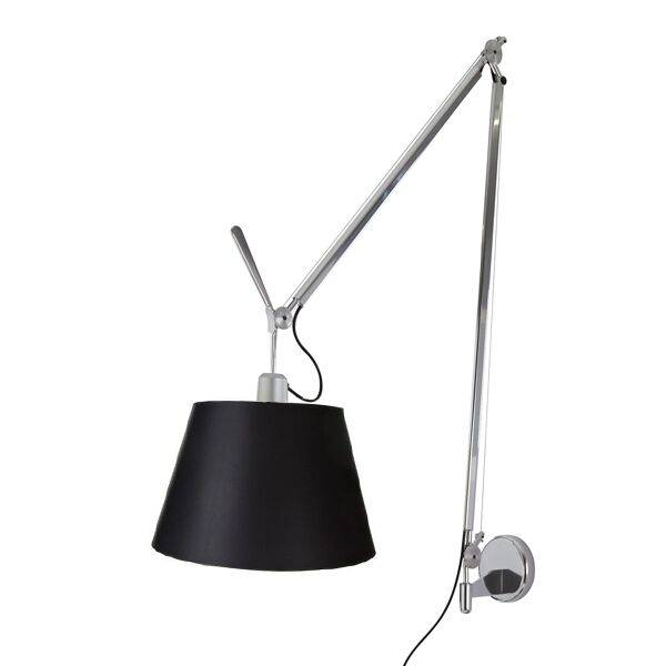 Tolomeo Mega Væglampe Sort Skærm 32cm med Lysdæmper.