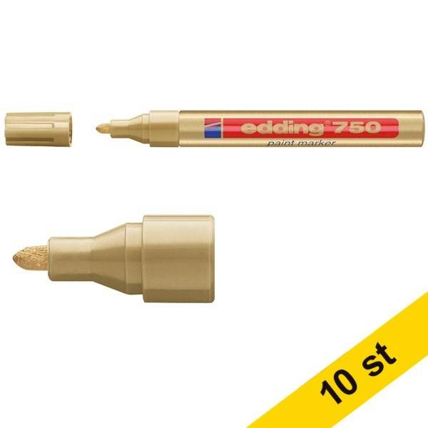 Lackpenna 2.0mm - 4.0mm | Edding 750 | guld | 10st
