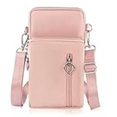 DuoLmi Crossbody väskor för kvinnor, vattentät telefonväska handledsväska telefon handväska över axelväskor för kvinnor flickor män med justerbar axelrem för telefon mindre 15 cm