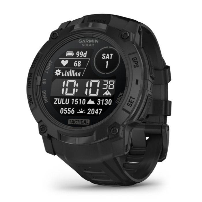 Garmin Instinct 3 Tactical Solar – 45 mm – Svart – Premium GPS-klocka för outdoor och militärt bruk
