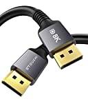 Stouchi DisplayPort kabel 1,4 10 m 【CL3 för vägginstallation】 DP1.4 kabel 8K@60Hz HBR3 4K@60Hz/144Hz/120Hz 5K@60Hz 2K@165Hz/240Hz stöder FreeSync G-Sync HDR10 Display Port