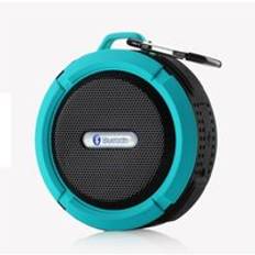 Mini bluetooth plast bärbar trådlös högtalare med samtal handsfree vattentät för dusch badrum dålig bil strand & utomhus - Blå